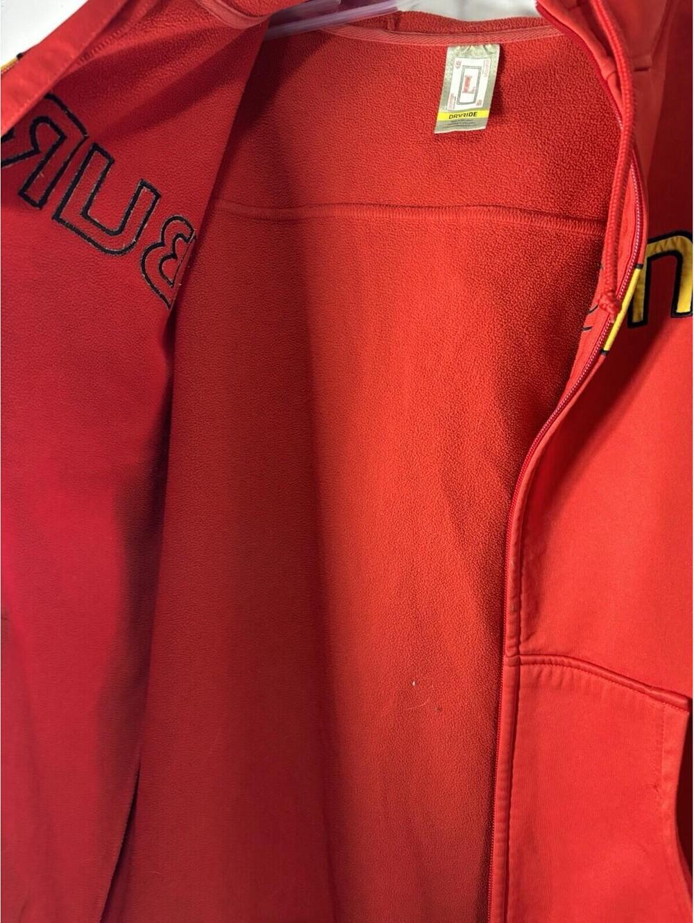 Burton Dry ride Hoodie Red Men's Large Full Zip Read - Picture 10 of 15